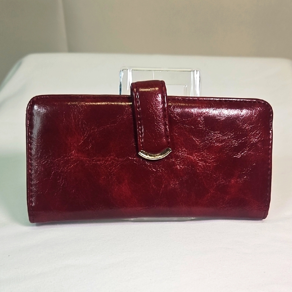 Guang Tong Elegant Burgundy Leather Wallet